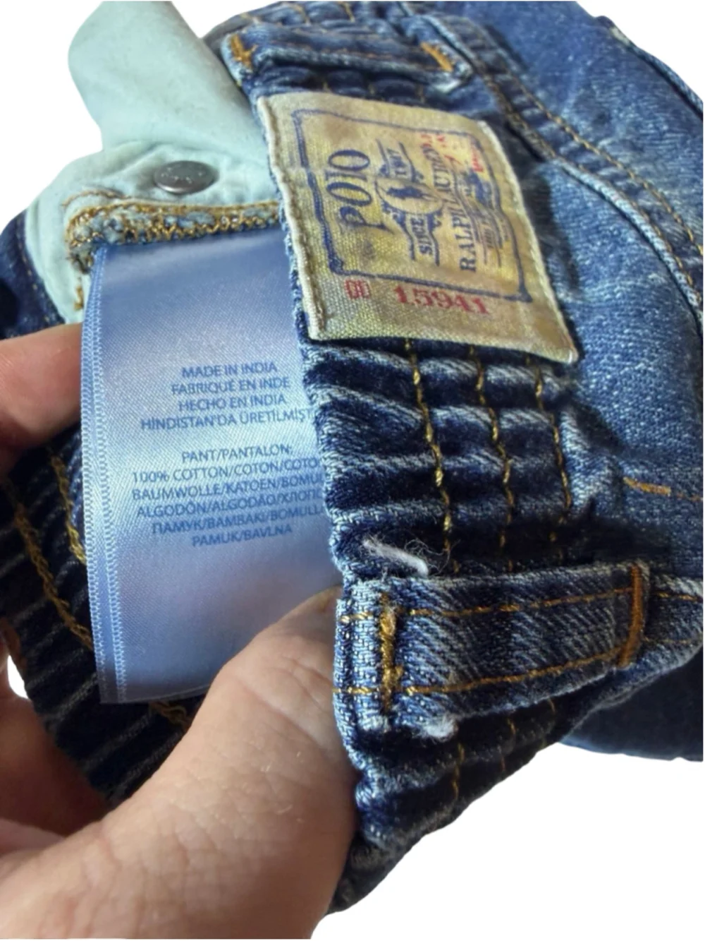 Vintage Polo Ralph Lauren Baby Jeans 12M Y2K Denim Straight Leg Prep